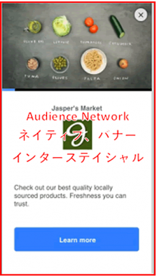 Audience Network広告の表示例